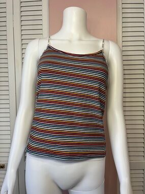 Calvin Klein Rainbow Stripe Spaghetti Strap Camisole